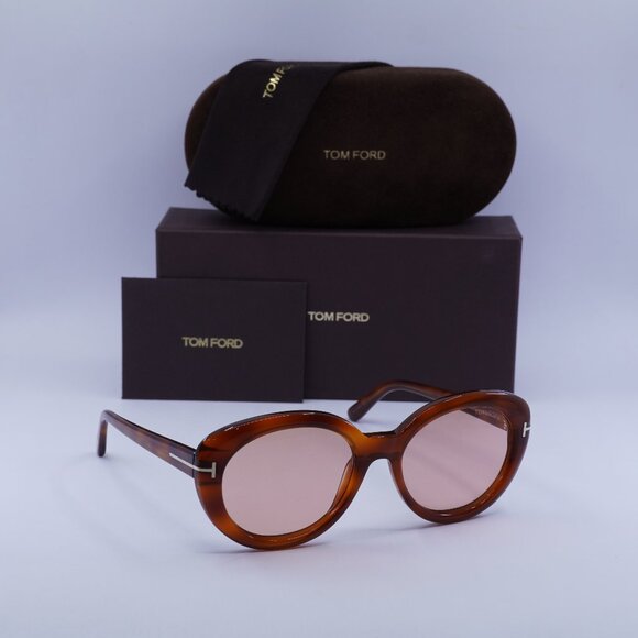 Final Price! Tom Ford Lily-02 FT1009 53Y Havana/Pink Sunglasses